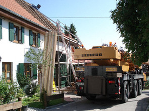 Bau des Saales der Funkstunde in Penzing, Leinwebergaße